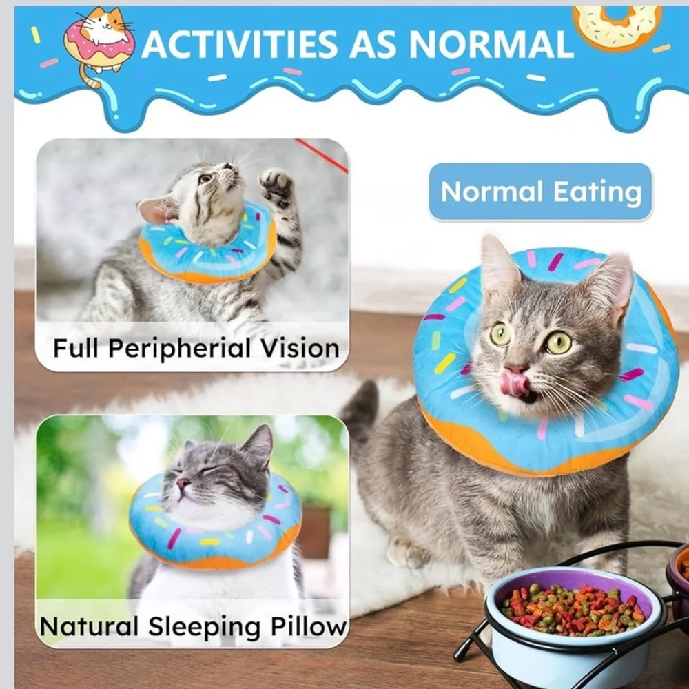 Medium Pet recovery collar for wound healing after surgery measurements in photo